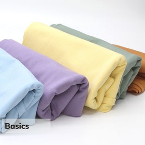 Soft jersey cotton jersey plain from 0.5 meters OEKO-TEX COLOR SELECTION