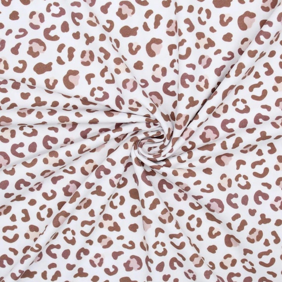 Jersey Stoff Leopard Print – Baumwolljersey Leopardenmuster elastisch OEKO-TEX Meterware
