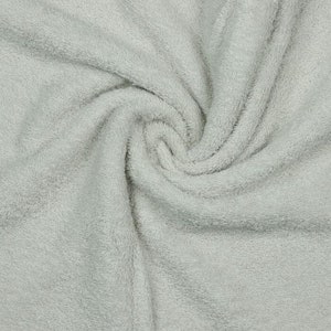 Ultimo pezzo rimasto di 100 cm di spugna in spugna tessuto Oeko-Tex grigio chiaro