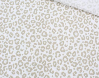 Musselinstoff Mini Leoparden | 100% Baumwolle | Leo Stoff | Musselin Meterware ab 0,5 Meter