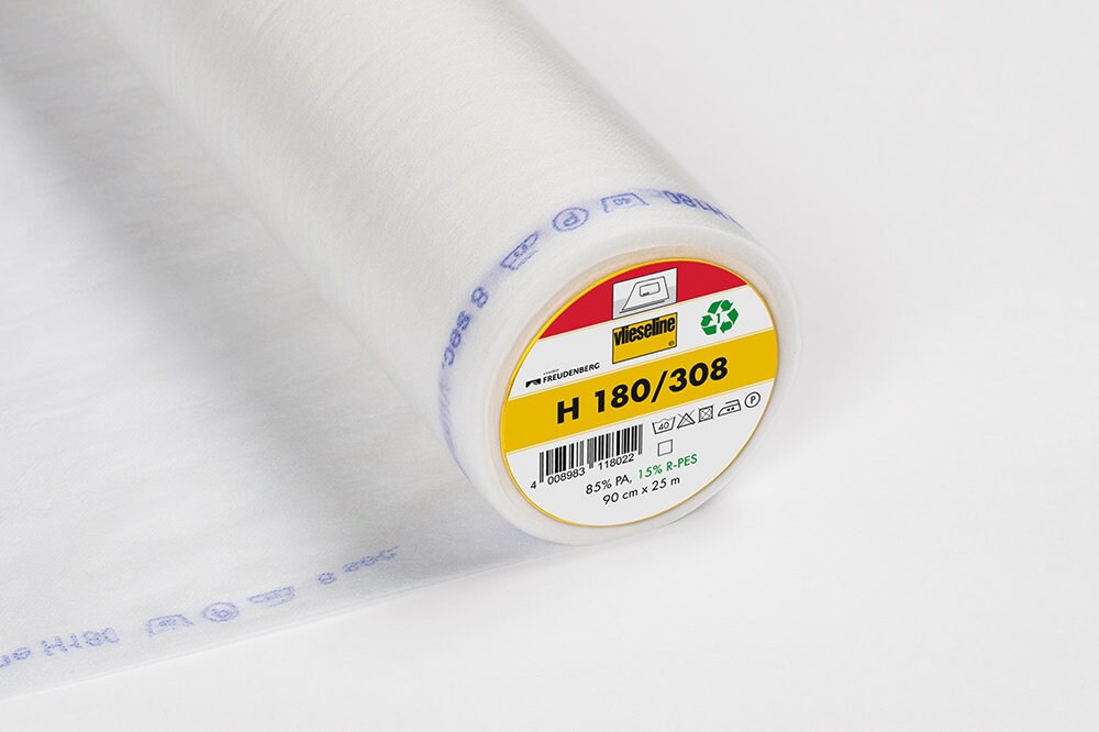 Vlieseline iron-on interfacing H180 90 cm - White from 0.5 meters