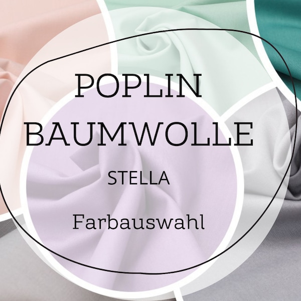 Baumwollpopeline Popeline uni einfarbig ab 0,5 Meter Oeko-Tex, FARBAUSWAHL