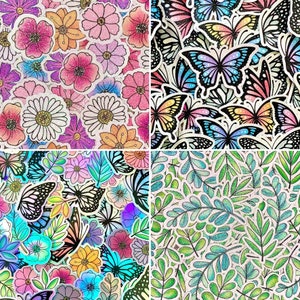 Mini adesivos - designs de natureza mista (pacote com 10)