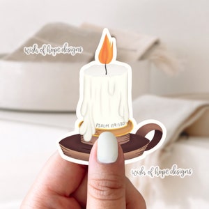 Psalm 119:130 Vinyl Sticker | Waterdichte | Jezus sticker | Christelijke sticker | Bijbelvers | God | Licht | Lamp | Schrift