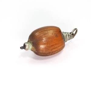 Antique Novelty Miniature Propelling Pencil w/ Real Hazelnut-19th Century