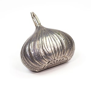 Antique Silver Figural Decorative Box Shaped as a Chestnut-ca. 1920s