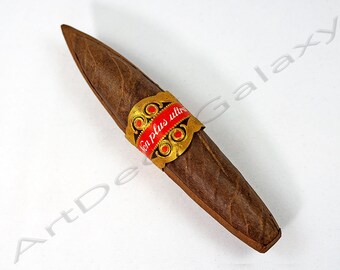 Antieke Dresden sigaar Candy Container-Small grootte-rond 1900