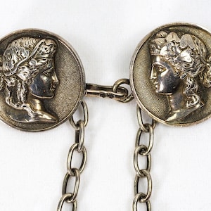 Antique French Silver Cloak Buttons - 19th century