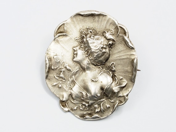 【フランス】1900年代 宿り木 アンティークブローチ アールヌーボー ゴールド 宿り木 フレンチ アールヌーボー ゴールド ブローチ