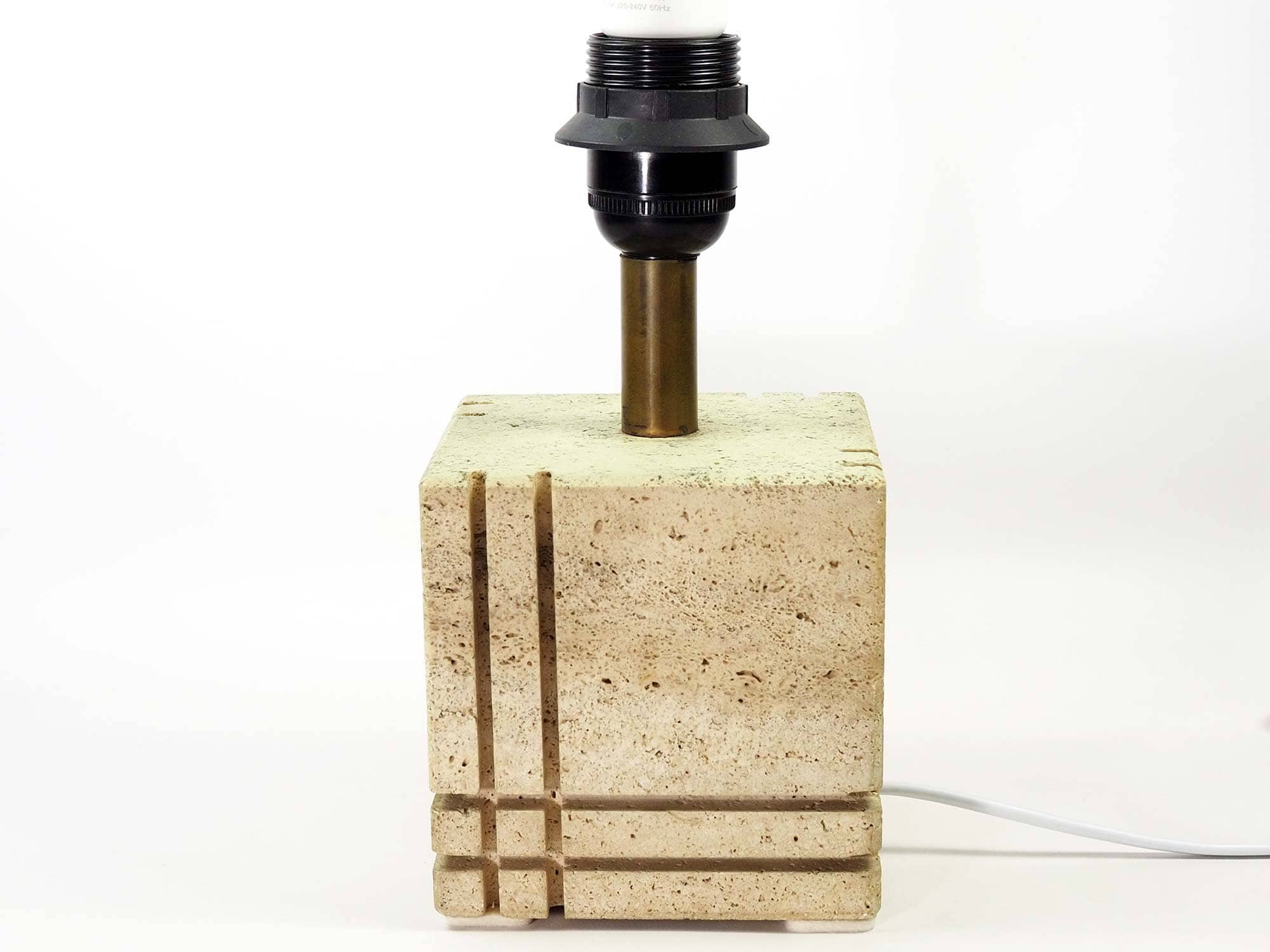 Fratelli Mannelli Mid-century Modern Travertine Table Lamp
