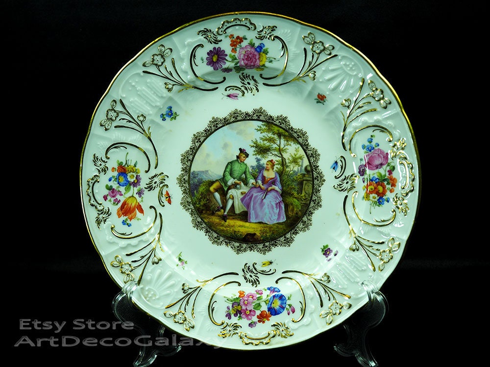 マイセン　アンティーク　手書きプレート アンティーク マイセン プレート 19 世紀 - Etsy 日本