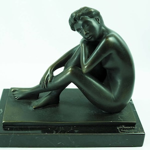 Eulalia Mones Escultura de Bronce-Pubertad-Firmada