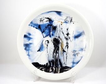 Assiette en porcelaine Salvador Dali "Don Quichotte et Sancho Panza" - 1970