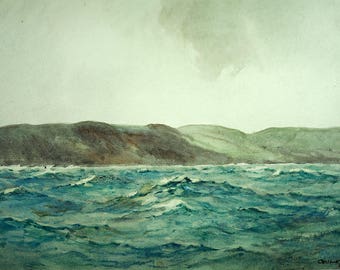 Cecil King (GB 1881-1942) Seascape Watercolor
