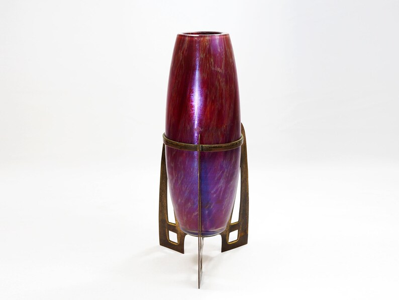 Loetz Jugendstil Brass Mounted Vasecirca 1900s Etsy