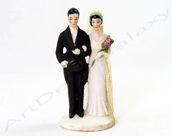 Antique German Bisque Wedding Cake Decoration