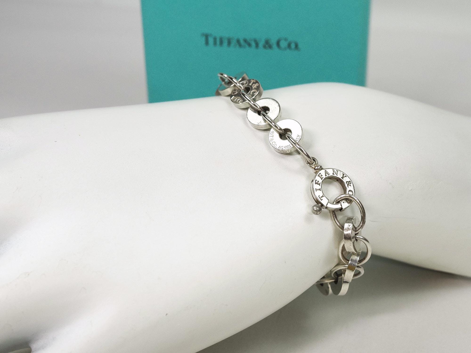 アクセサリー 80s Tiffany&Co. circular link bracelet Tiffany Circle Link Bracelet Vintage 14k Gold and Sterling