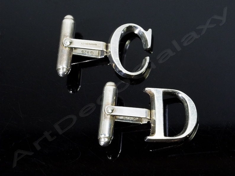 Mappin /& Webb Sterling Silver Cuff Links Initials CD