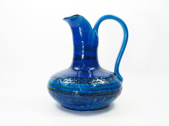 FLAVIA BITOSSI フラヴィア ビトッシ RIMINI BLU Bitossi Flavia Montelupo Rimini Blu Jug - Mid Century - Etsy Hong Kong