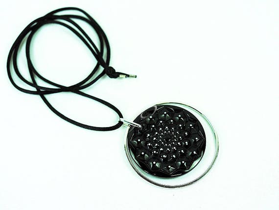 Lalique Cactus Silver Crystal Pendant