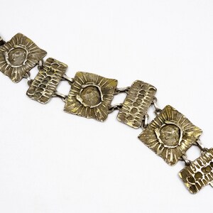Vintage MCM Brutalist sterling Silver Bracelet Small Wrist Fit 78.3G