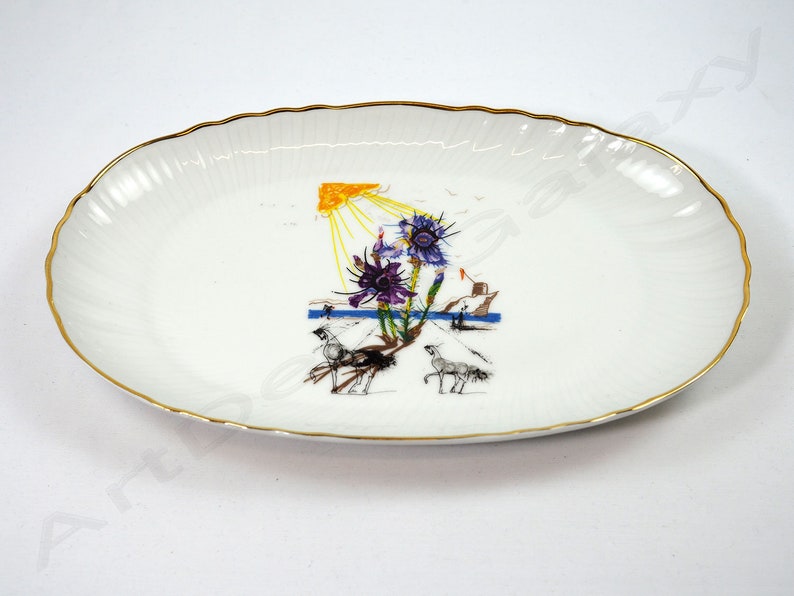 Salvador Dal\u00ed Porcelain Dish Flores Dalinianas