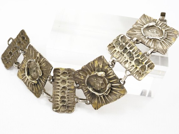 Mid-Century Modern Sterling Silver Brutalist Brace
