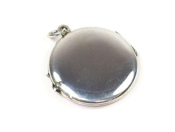 Antique Swiss Silver Guilloche Enamel Locket w/ H… - image 8