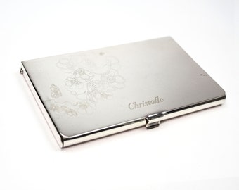 Christofle for Perrier Jouet Champagne Sterling Silver Business Card Holder Case