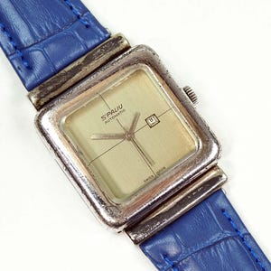 Joachim S'Paliu Spain-Swiss Made Automatic Sterling Silver Watch-1960s