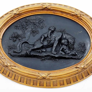 Antique Wedgwood Basalt Plaque-19th Century