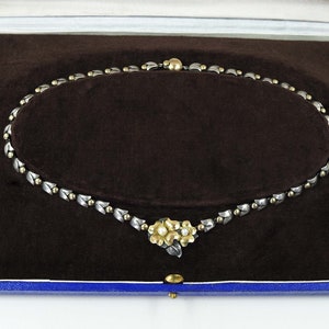 Art Deco Silver Gold and Pearls Necklace-Circa 1920s