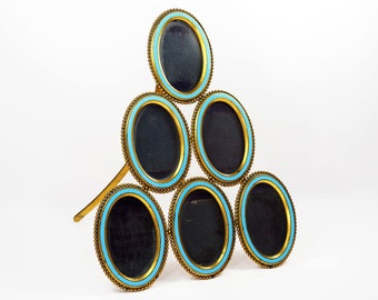 Antique British Halstaff & Hannaford London Bronze and Enamel Family Tree Frames-1842-1858