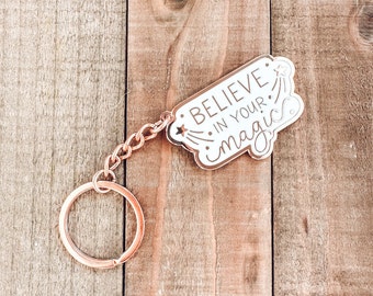 Believe in Your Magic Keychain | Rose Gold | Spellbound | Magical Collection | Magic Essentials | Witchy Pin | Spooky Goth