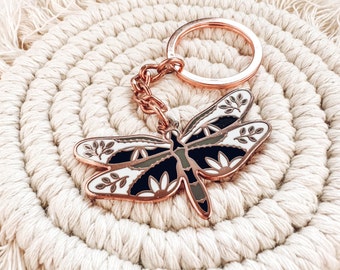 Dragonfly Keychain | Rose Gold | Spellbound | Magical Collection | Magic Essentials | Witchy Pin | Spooky Goth