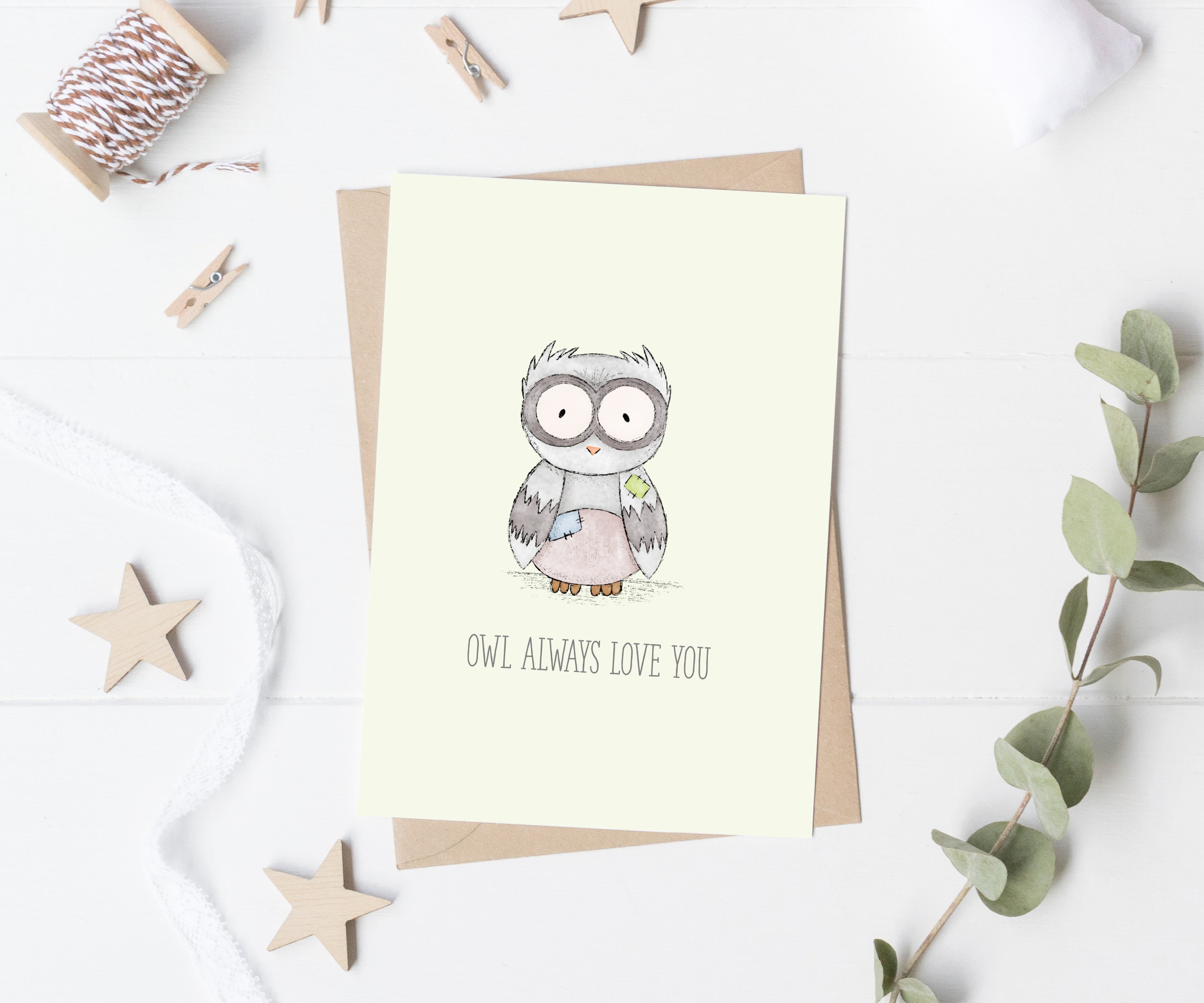 Funny Animal Owl Always Love You Love Greeting Card 