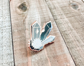 Crystals | Enamel Pin | Rose Gold | Spellbound | Magical Collection | Magic Essentials | Witchy Pin | Spooky Goth