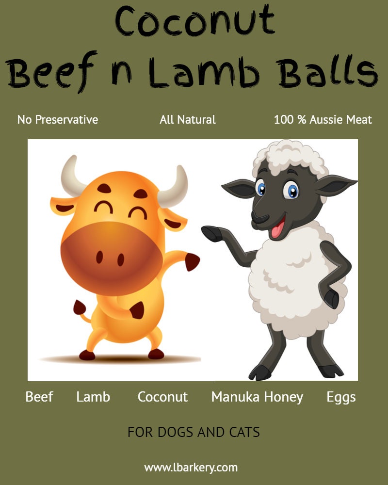Coconut Beef N Lamb Balls - Etsy Coconut Beef N Lamb Balls - Etsy