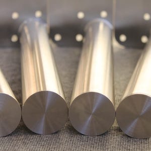 Elegante poten van roestvast staal V2A (AISI 304) - set van 4 - klaar om te monteren - 100% roestvrij staal - hoge 35,8 cm - 14 1/10 "hoogte