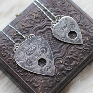 Spirit Talks - Ouija Planchette Sterling Silver Necklace - Witchy Jewelry