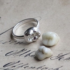 Tooth Fairy - Sterling Silver Tooth Jewelry, Oddities Ring, Gothic Silver, Anatomical Statement Piece, Molar Tooth, CUSTOM sizing