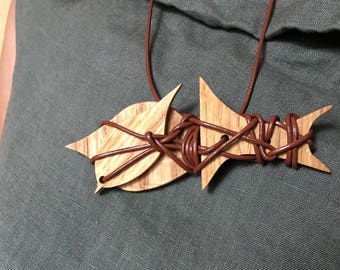crazy pendant leather and wood