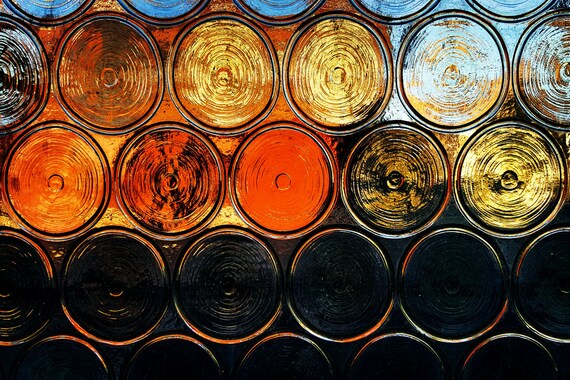 Stained Glass Window Made From the Bottom of Bottles Photo | Etsy