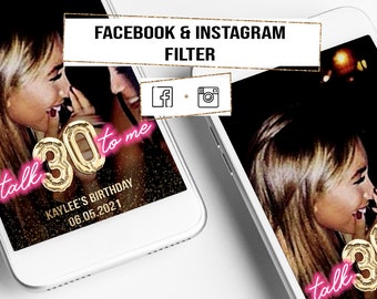 30TH Birthday Instagram Filter, Thirty Birthday Filter, Instagram Story Filter, Thirtieth Party Filter, 30 Filter Facebook, Instagram Story!
