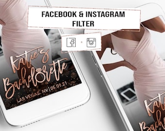 Instagram Bachelorette Filter! Bachelorette Filter Instagram Stories, Instagram Stories Filter! Instagram Effect, Rose Gold Bachelorette.