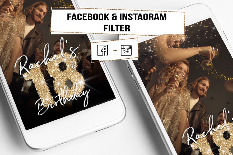 INSTAGRAM Birthday Filter Facebook Filter, Instagram Story Filter, 18th Birthday Filter Instagram Stories Filter, Birthday Party Filter image 1