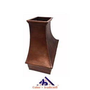 Mexican Copper Range Hood Wall Mount Rivets Design 40&quot; x 23&quot; x 36&quot; Brown Patina