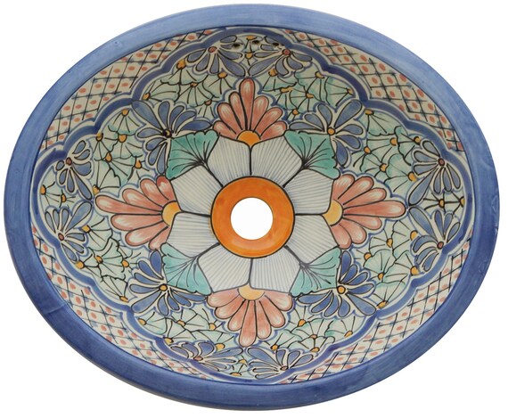 Talavera Mexican 17x14/" Drop In Ceramic Sink # 23