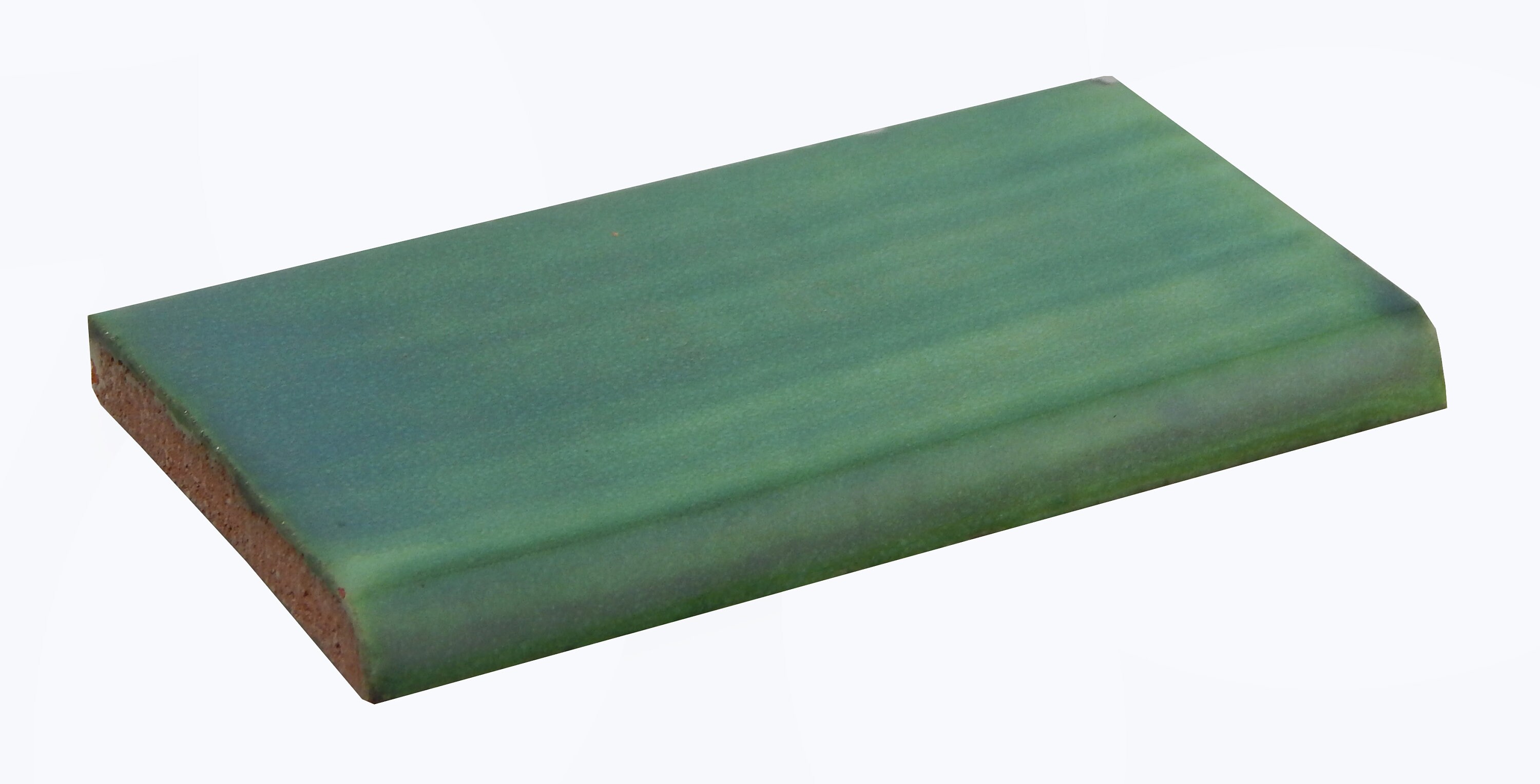 One Mexican Surface Single Bullnose Mexican Trim Tile 2x4 Washed Green ...