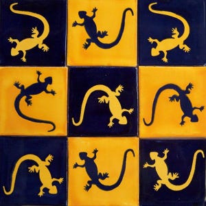 9 Handmade Mexican Talavera Tiles – 4x4” Ceramic Tiles – Vibrant & Hand-Painted # W149